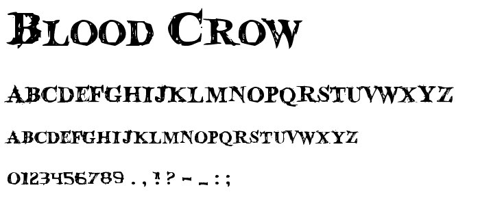 Blood Crow font
